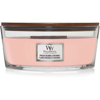 Woodwick Pressed Blooms & Patchouli Duftkerze 453 g rosa