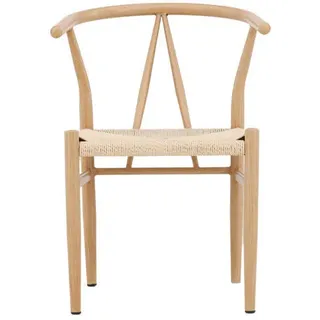 Livetastic Stuhl , Beige , Holz, Metall , Rattan , zylindrisch , 55x72x58 cm , Esszimmer, Stühle, Esszimmerstühle
