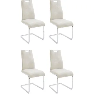 Home Affaire Esszimmerstuhl Milano Mikrofaser beige 4er Set
