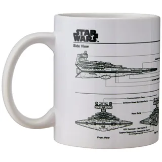 Star Wars Star Destroyer Sketch 11oz/315ml Kaffeetassen, Mehrfarbig