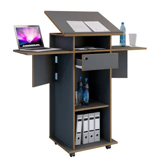 VCM Stehpult Salia M Anthrazit/Honigeiche