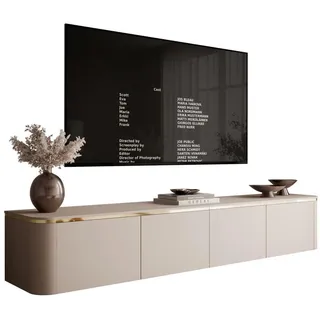 lookway Aveline TV-Lowboard 200x35x40 cm Beige Holzwerkstoff