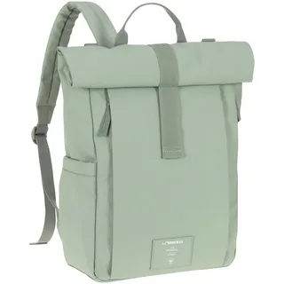 Lässig Rolltop Up Wickelrucksack Silber Grün