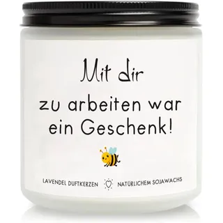 Abschiedsgeschenk für Beste Kollegin, Handmade Lavendel-Soja-Duftkerze | Geschenk für Kollegen Geburtstag Weihnachten Ruhestand Abschied, Danke Geschenke für Kollegen Mitarbeiter Chefin Lehrer