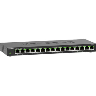 Netgear 16-Port Gigabit Ethernet Unmanaged Switch (GS316): Desktop- oder Wandbefestigung, leiser Betrieb