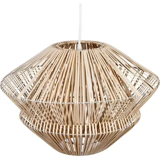 Hängelampe aus Rattan - Durchmesser 48 cm - Farbe: HOLZ Natur