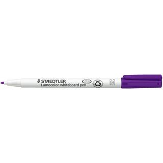 Staedtler 301-6 Lumocolor whiteboard pen (Strichbreite M (ca. 1 mm), trocken und rückstandsfrei abwischbar, schnelltrocknend, hohe Qualität, ideal für kleine Whiteboards) 10 Stifte, Farbe Violett