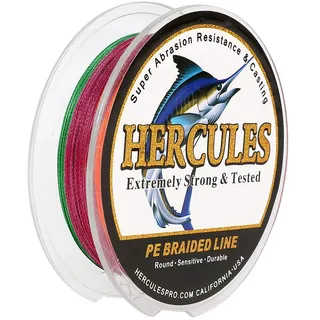 Hercules Super Cast 100m - 2000m 109-2196 Yards Geflochtene Angelschnur 6lb - 100lb Test für Salzwasser Süßwasser PE Geflecht Fischdraht Superline 4 Stränge