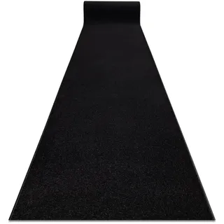 rugsX Läufer Karmel Glatt, 60/310 cm , Schwarz , Textil , Rechteckig , 60x310 cm , Teppiche und Böden, Teppiche, Teppichläufer, Läufer