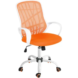 Unbekannt DESERTO Fauteuil de Bureau - Tissu Maille orange Bicolore - Style contemporain - L 61 x P 63 cm