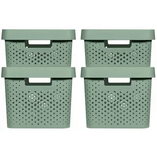 Curver Infinity Recycling 11 l + 17 l 4-tlg. kiefergrün