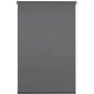 GARDINIA Seitenzugrollo Uni Klemmrollo 90 x 150 cm grau