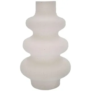 Intirilife Keramik Vase in Creme Weiß - 13 x 21.8 cm Dekoration, Vasen, Keramikvasen