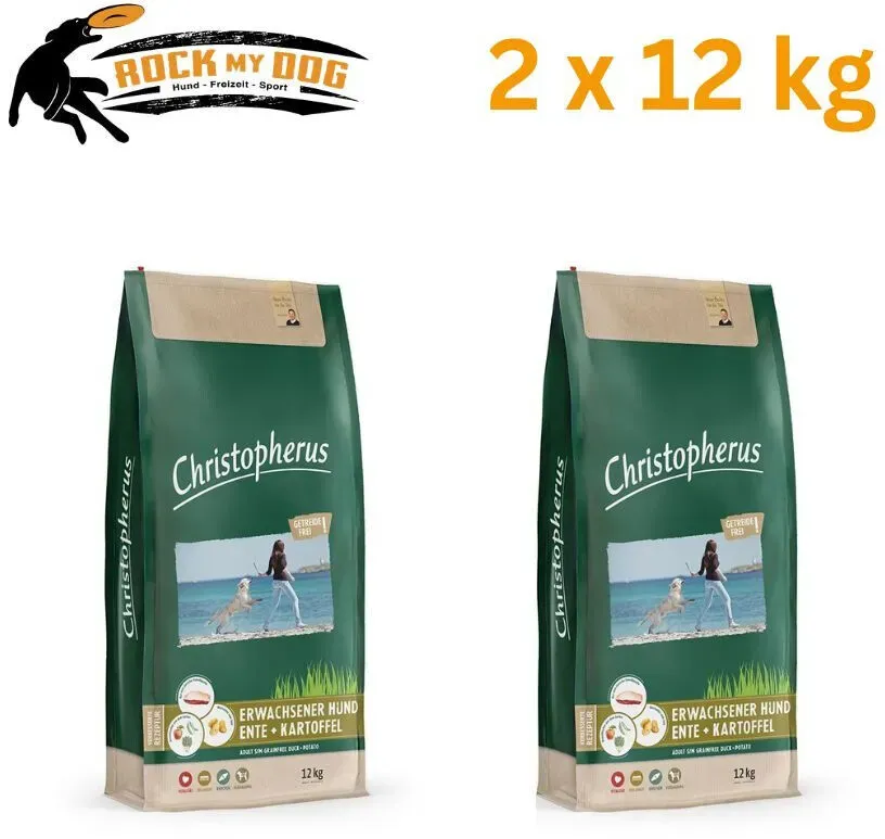 Bild von Christopherus Getreidefrei Ente & Kartoffeln 2 x 12 kg