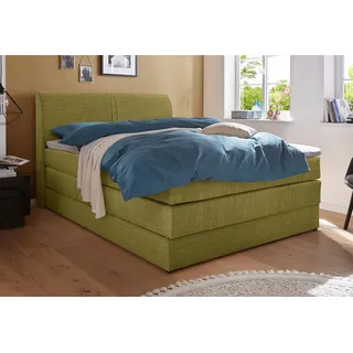 hapo Boxspringbett mit Bettkasten, grün