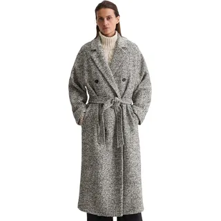 Wollmantel MARC O'POLO, Damen, Gr. 38, bunt (multi), Bouclé, Obermaterial: 39% Polyester, 29% Polyamid, 17% Baumwolle, 15% Wolle, gemustert, relaxed fit ca. Mitte Wade, abgesteppte Kante, Mäntel Wollmantel, Bouclé -Qualität, Relaxed Fit