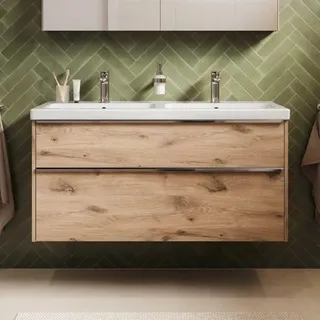 Duravit Joviva Keramik-Doppelwaschtisch mit Unterschrank 120 cm