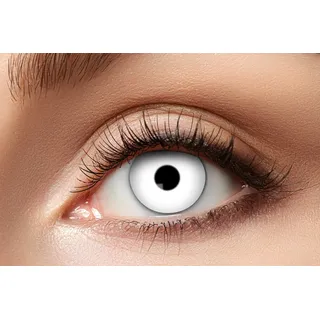 Zoelibat Eyecatcher 84063141-596 - Farbige Kontaktlinsen, 1 Paar, für 12 Monate, weiß, Halloween, Karneval, Fasching