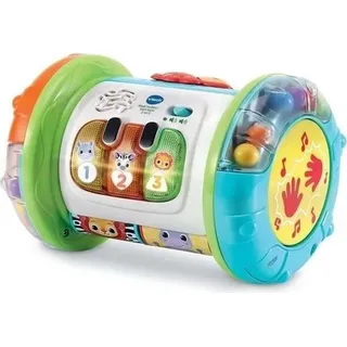 VTECH Magi Rouleau Tam-Tam 3-in-1 interaktive Aktivitätsrolle, Baby Spielzeug 9-36 Monate, Weiß/Multicolor