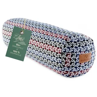 #DoYourYoga Zylinder Yogabolster | 68cm x 22cm | Gefüllt mit Bio-Dinkelspelz oder Bio-Buchweizenschalen (KBA) | Waschbarer Bezug | Yogakissen & Meditationssitz | Zafukissen für Yin Yoga