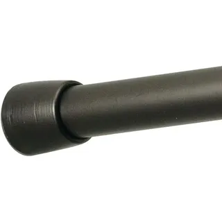 iDesign Duschvorhangstange (109-191 cm), mittellange Teleskopstange aus Metall, ausziehbare Duschvorhangstange ohne Bohren für Dusche und Badewanne, bronzefarben