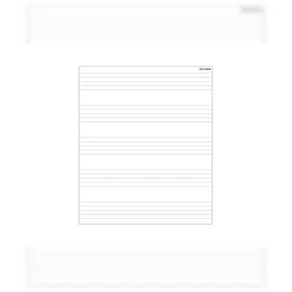 ALLboards magnetische Whiteboardfolie Fünf Zeilen liniert 80,0 x 95,0 cm, 1 St.