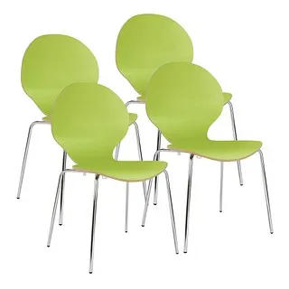 NOWY STYL 4 Nowy Styl Schalenstühle Cafe VI grün Holz
