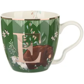 Kasanova Porzellanbecher Buchstabe E 48cl Grüner Tisch, Tee & Kaffee