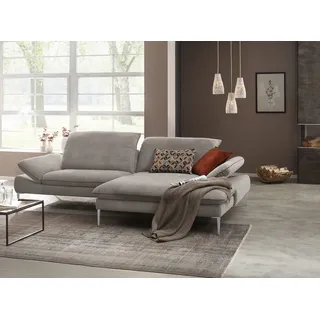 W.Schillig Ecksofa »enjoy&MORE, Designsofa, elegant und bequem, L-Form« mit Sitztiefenverstellung, Füße Chrom glänzend, Breite 294 cm
