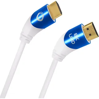 Oehlbach HDMI Anschlusskabel HDMI-A Stecker, HDMI-A Stecker 3.00 m Weiß D1C42538 8K UHD, dreifach g