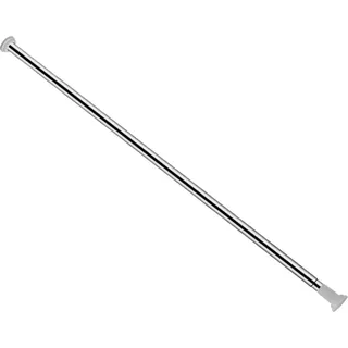 TolleTour Teleskopstange Stainless steel ohne Bohren, Duschvorhangstange Klemmstange Gardinenstange 140-260cm - Weiß