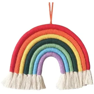 GOODCHANCEUK Regenbogen-Makramee-Wanddekoration, Boho-Stil, für Kinderzimmer, Kinderzimmer