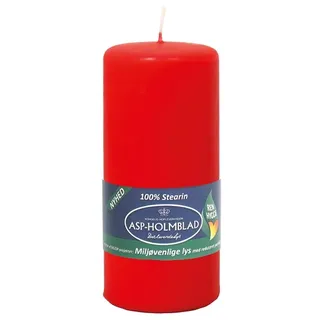 Asp-Holmblad Umweltfreundliche Stumpenkerze Brilliant Rot