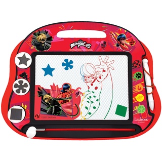 Lexibook Lexibook, Miraculous Ladybug Cat Noir, Magische magnetische Helfer auf Vier Pfoten Zeichentafel, Magnettafel für Kinder, künstlerisches kreatives Spielzeug, Stift und Magnete, Schwarz/Rot, CRMI550