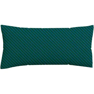 schlafgut Woven Fade Bettwäsche Kissenbezug einzeln 40x80 cm | petrol-deep-green-deep - grün