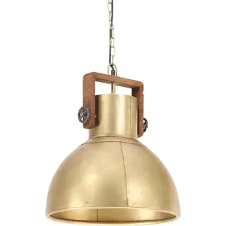 vidaXL Hängelampe Industriestil 25 W Messing Rund 40 cm E27 - Gold, Braun
