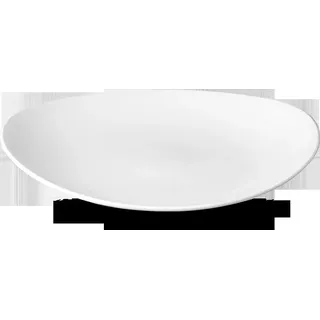 Churchill Super Vitrified Orbit Teller Oval Coup 19,7cm, 12 Stück, Weiß - Weiß