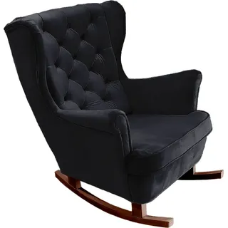 DomoHome Relaxsessel Armlehnensessel Armlehnen Fernsehsessel Loungesessel Polstersessel Couchsessel Armsessel Chair Wohnzimmersessel Ohrensessel | 102x81x95cm | Black_29862 - Schwarz