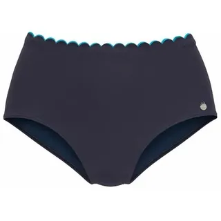 LASCANA Highwaist-Bikini-Hose Damen navy-türkis