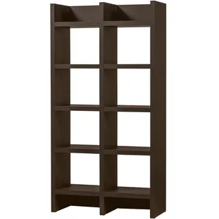 Woood Bücherregal 100 x 40 x 195 cm Dunkelbraun