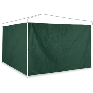 Relaxdays Seitenteile für Pavillon, 2er Set, 3x2 m, wasserdicht, ohne Fenster, Klettverschluss, PE Seitenwand, grün