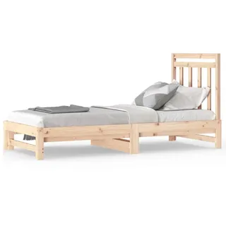 vidaXL Tagesbett Ausziehbar 2x(90x200) cm Massivholz Kiefer - Braun