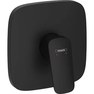 Hansgrohe Logis - Duscharmatur Unterputz für 1 Verbraucher, Mischbatterie Dusche eckig für iBox universal, Mattschwarz