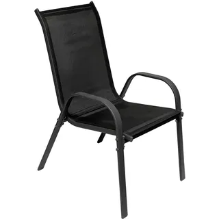 Mojawo Stapelstuhl 53 x 73 x 92 cm schwarz