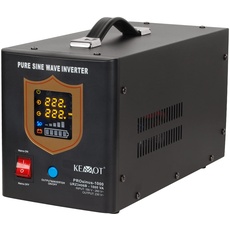 Bild von Notstromversorgung KEMOT PROsinus-700 URZ3406B Wechselrichter reiner Sinus Ladefunktion 12V 230V 1000VA/700W, schwarz