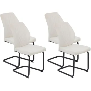 Hela Freischwinger OSLO Mikrofaser beige 4er Set