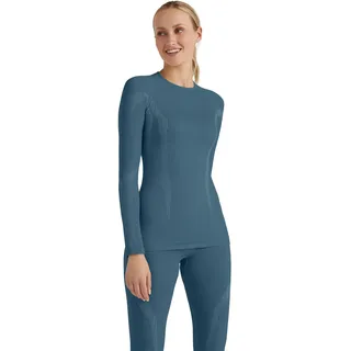Falke Wool-tech Langarmshirt Blau XL