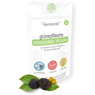 Verdauungs-Pflaume. Die fermentierte grüne Pflaume mit Chlorid und Calcium für die Verdauung (weitere Details bei den Produktinformationen). Natürlich, hochwertig und ohne Zusatzstoffe. (5 Stück)