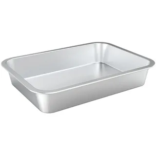 Onlyfire Edelstahl Auflaufform, Backform Rechteckig Kuchenform Ofenform Groß 40*30 *6,8cm, Perfekt für Lasagne/Brownie/Aufläufe, Leicht zu reinigen und spülmaschinenfest