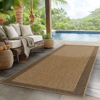 Ayyildiz Teppiche Outdoorteppich »TIMBER 1402« rechteckig 5 mm Höhe Läufer, In und Outdoor, Jute Sisal Optik, Wohnzimmer, Aussenbereich Ayyildiz Teppiche Beige B : Polypropylen,